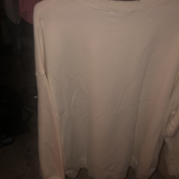 NWT Coca Cola white sweatshirt 0x white with red logos distressed neck line - Picture 10 of 10